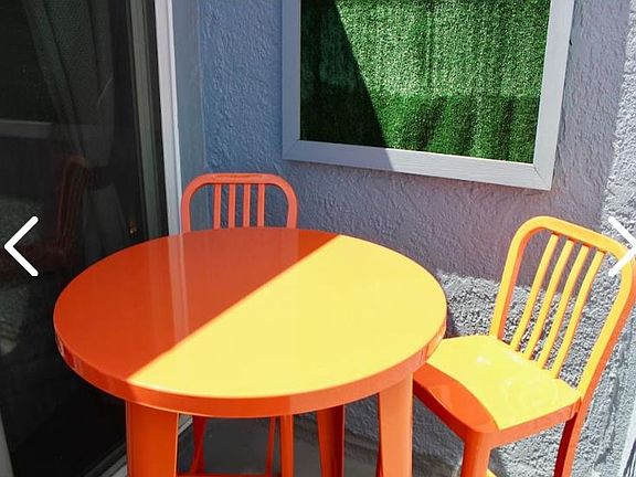 Balcony off of the bedroom, perfect relaxing place for 2