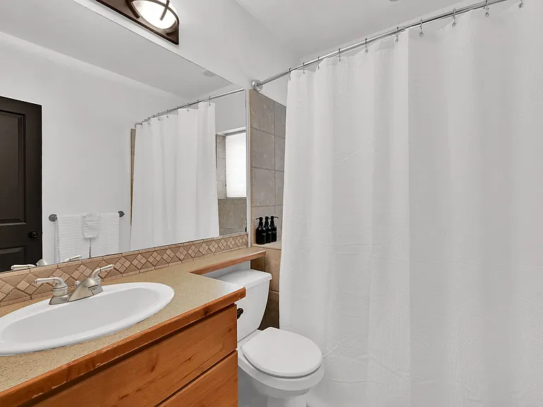 Downstairs full sized bathroom with tub and shower