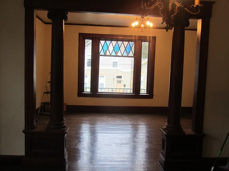 View from dining room of living room