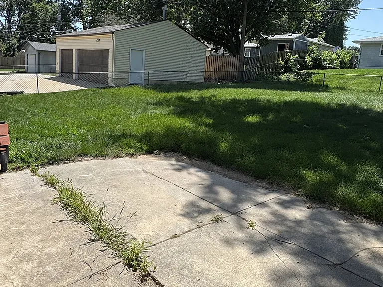 Fully fenced backyard