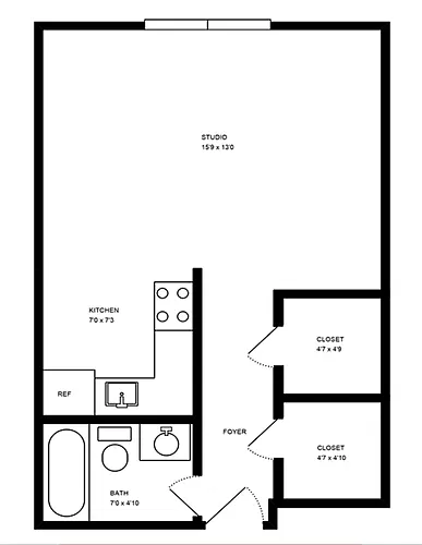Floor plan Studio
