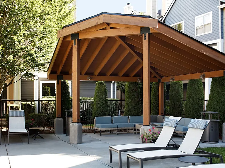 Sundeck with lounge seating