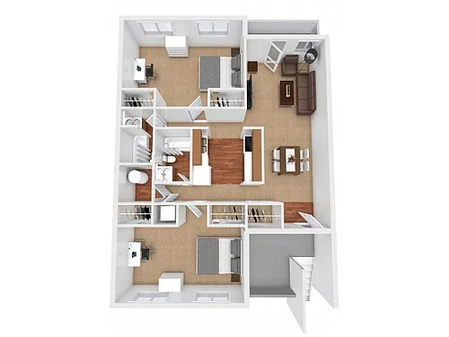 Floor plan 2Del/2Bath