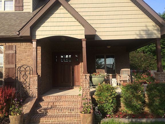 large porch with fan