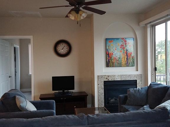 living room with fireplace