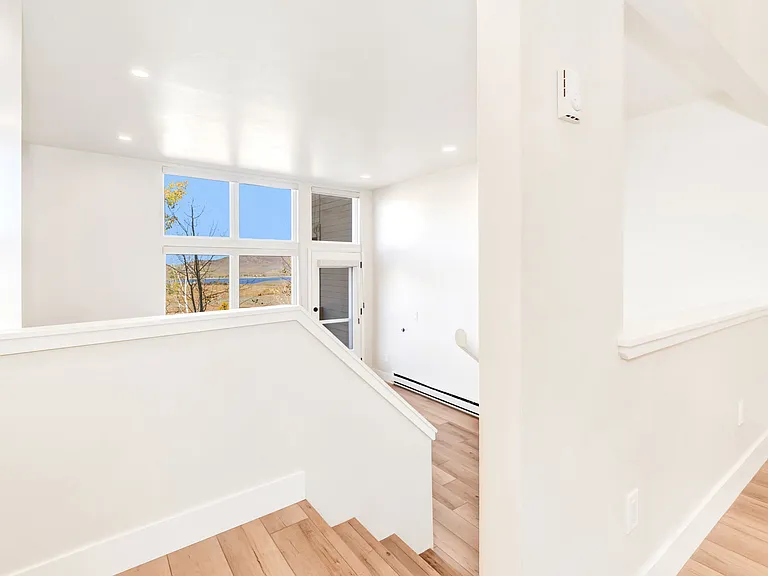 Stairs down to living room
