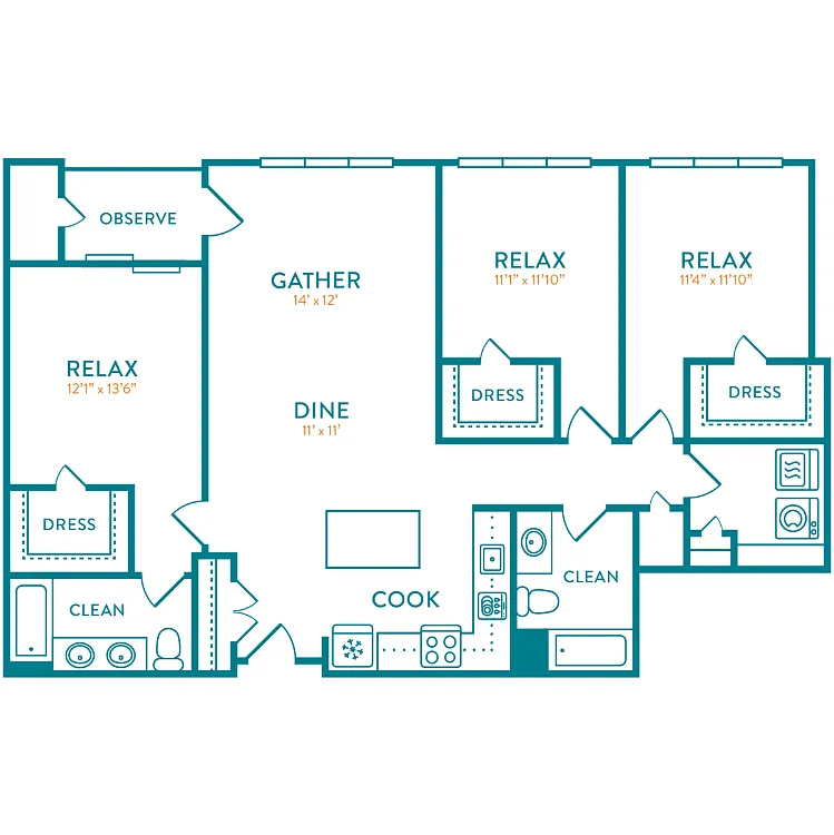 Floor plan Wharton