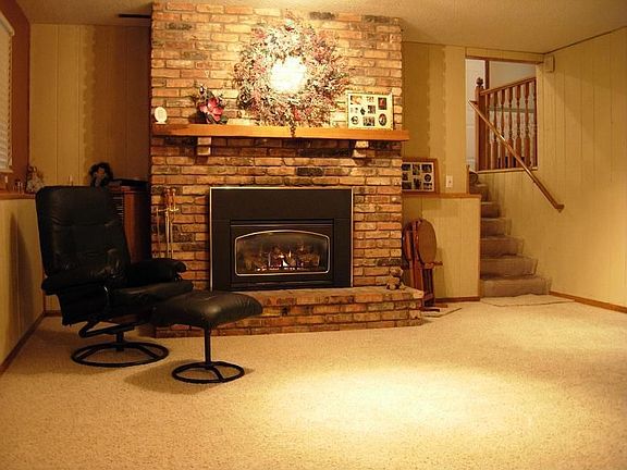 2nd Fireplace in cozy lower level family room, a christmas card waiting to hap