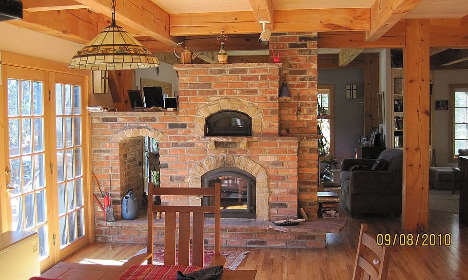 Timberframe and Fireplace
