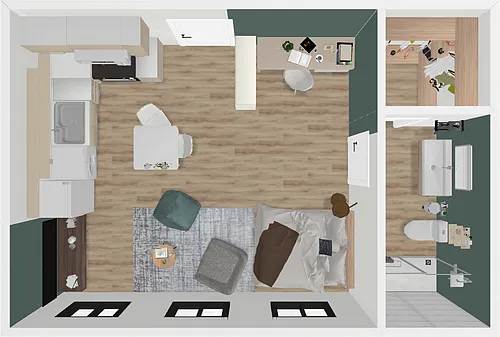 Floor plan Private Rear Unit
