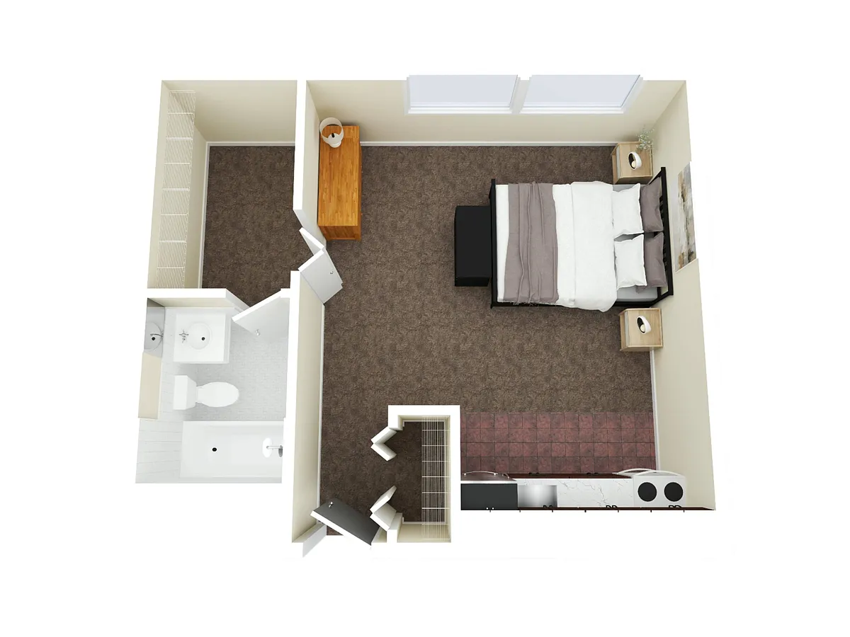 Floor plan Studio, 1BR