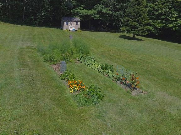 back yard with shed 