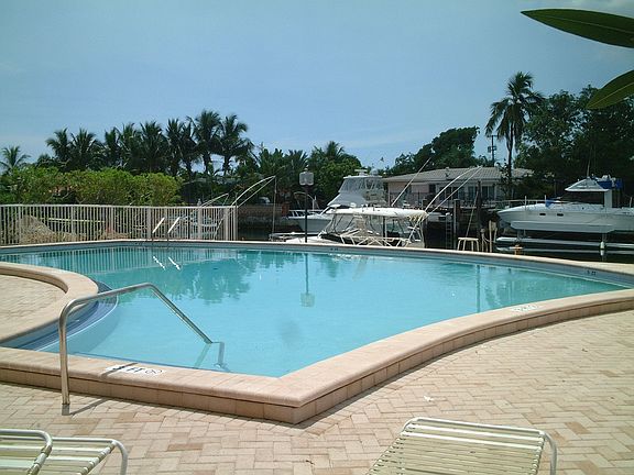 pool overlooking water