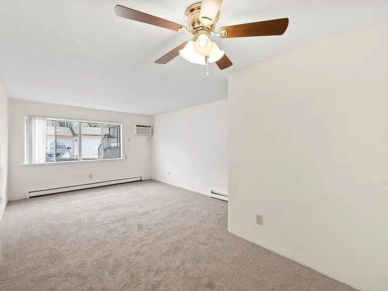 Living room with ceiling fan