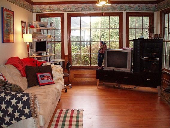 Cozy den off kitchen.