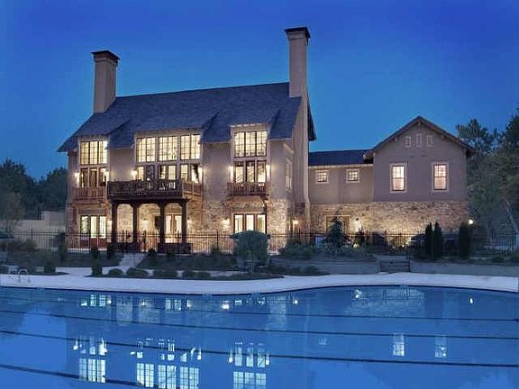 Back of Clubhouse at night