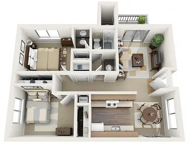 Floor plan 2 Bedroom