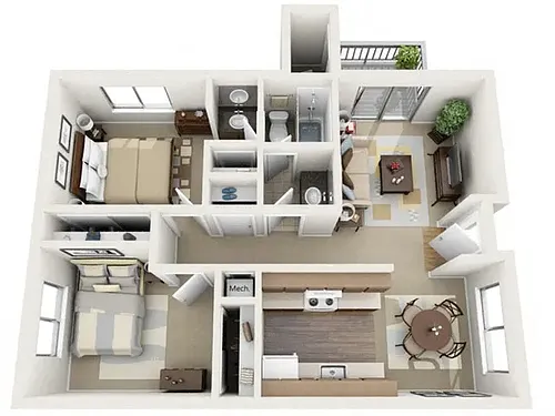 Floor plan 2 Bedroom