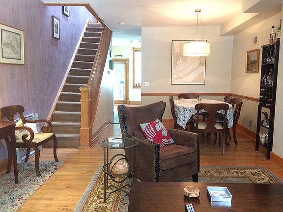 First floor with stairwell - purple wall has been repainted