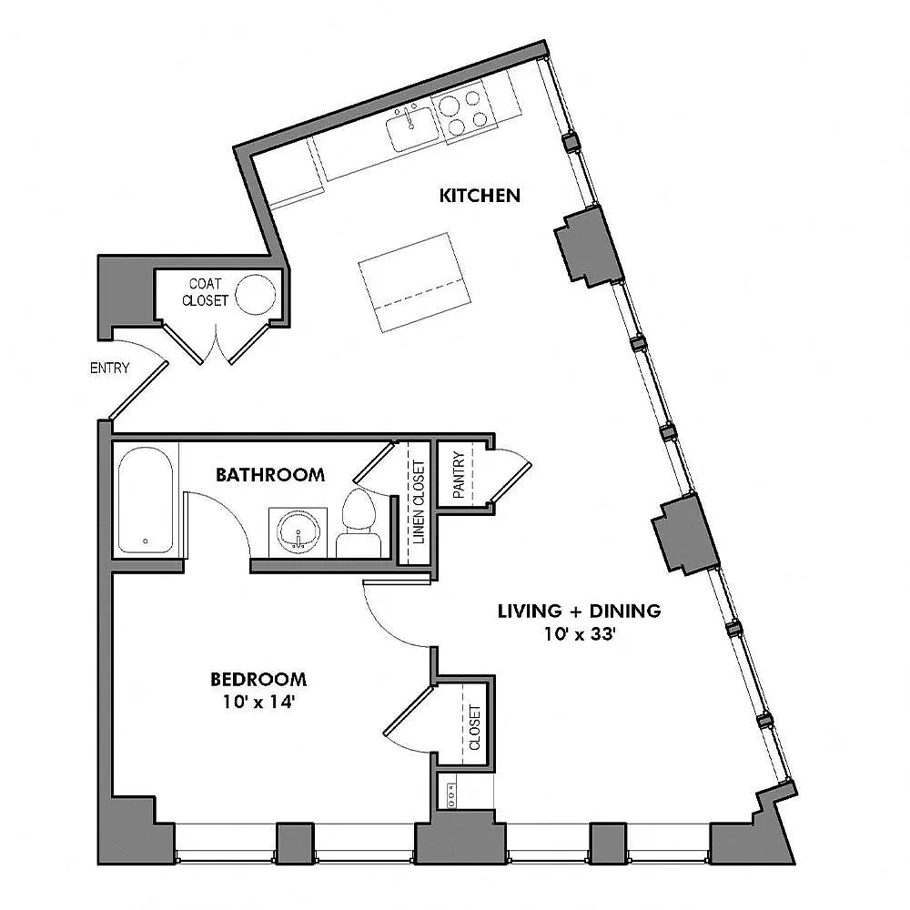 Floor plan Suite C (Highland Building)