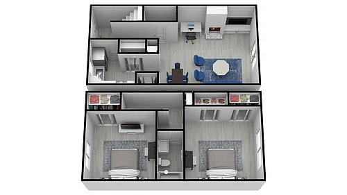 Floor plan II 2 Bed 1.5 Bath