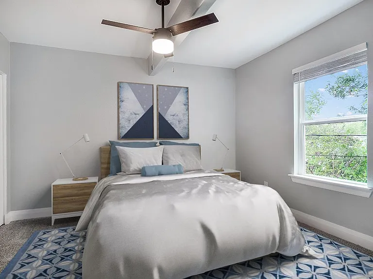 Bedroom 3. This image shows a virtually furnished space. Bedrooms come unfurnished.