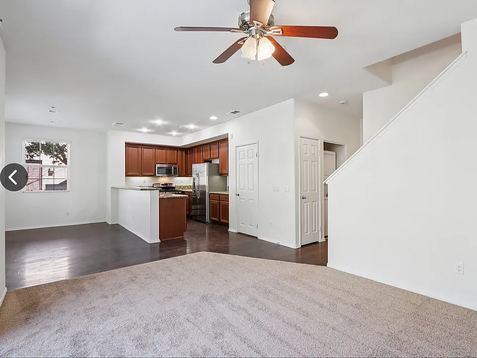 Dining room and kitchen from living room.