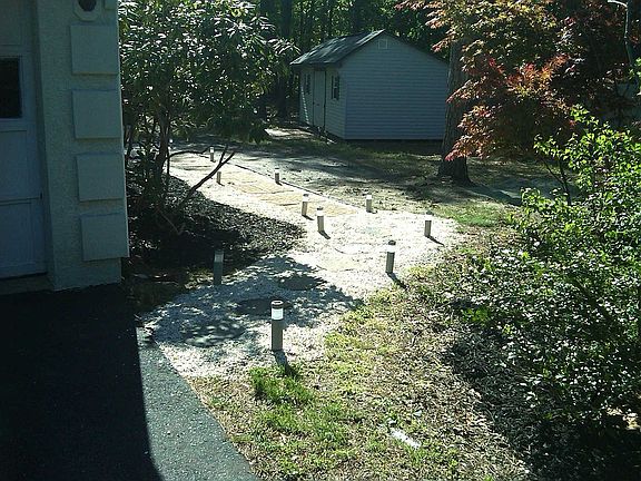 Going to back of yard