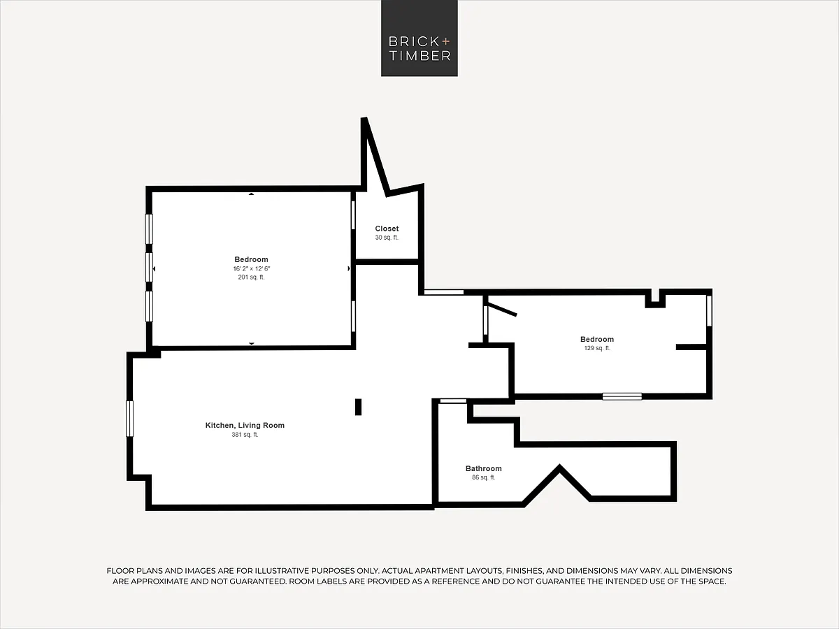 Floor plan 1 Bedroom 1 Bath
