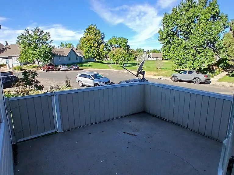 Back patio looking over golf course.