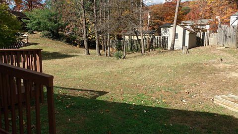 Back yard view from deck