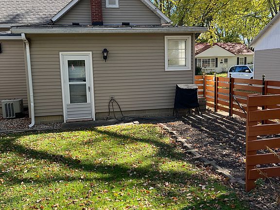Backyard with vegetable garden