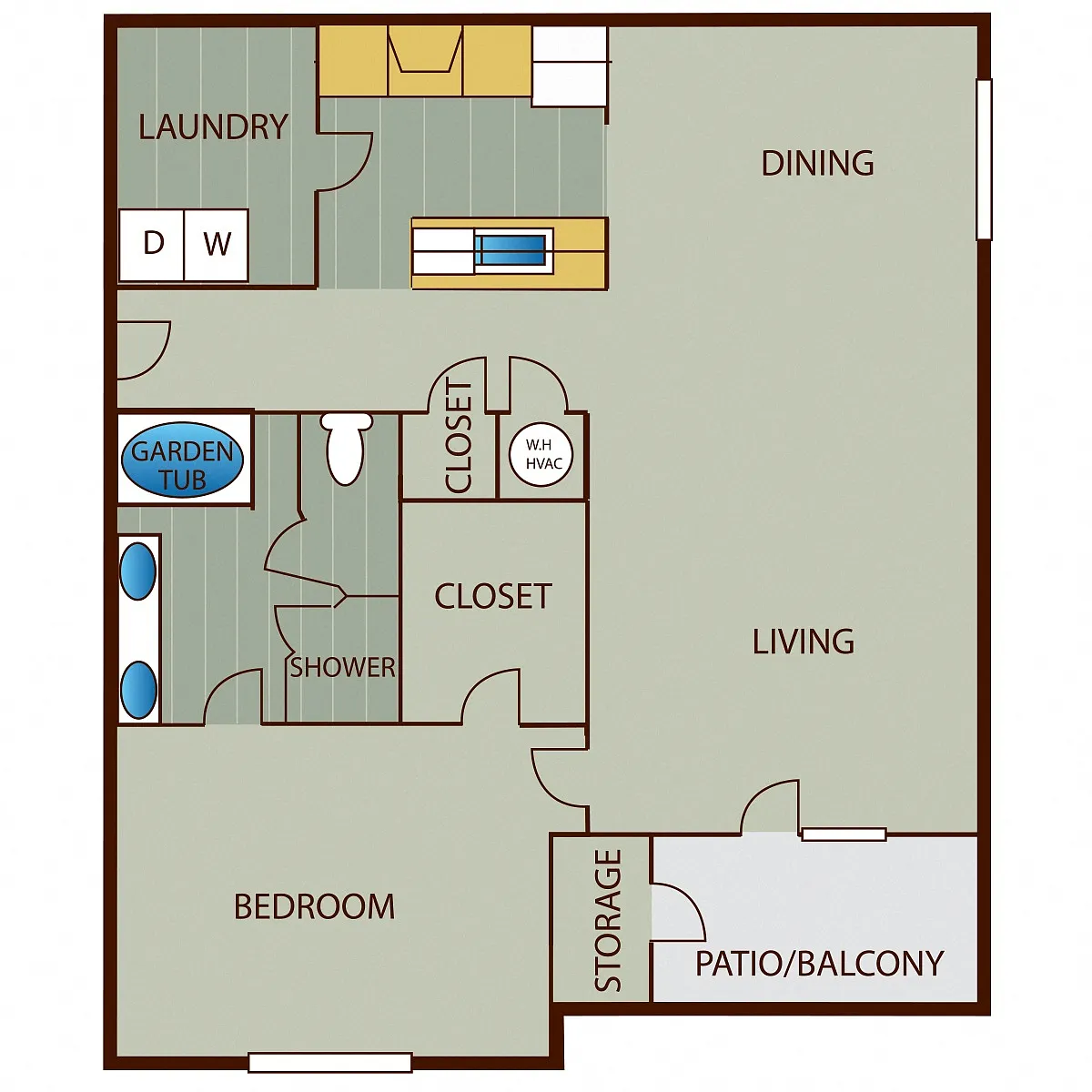 Floor plan 1 Bedroom