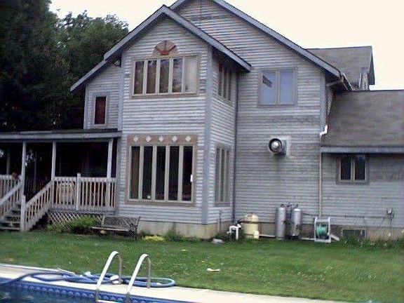 side with pool