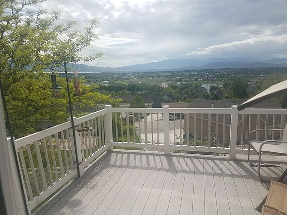 Deck with view of valley