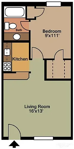 Floor plan One Bedroom