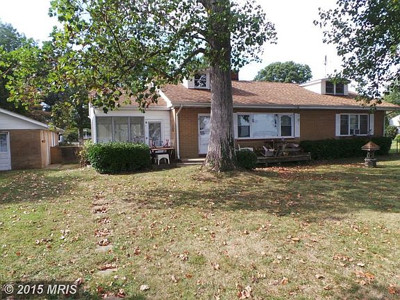 Water front side of the house with deck off the