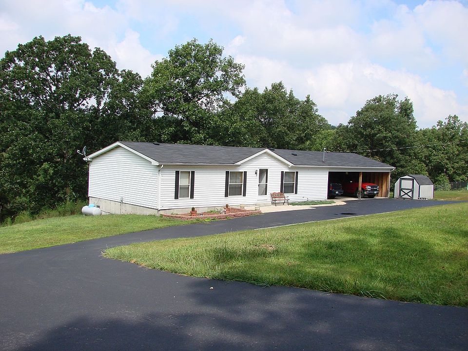 Front View with  Paved Circle Driveway