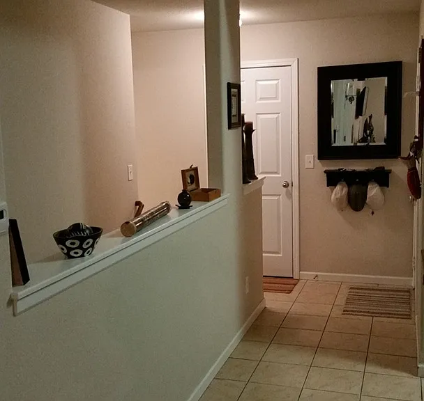 Garage entrance and hallway