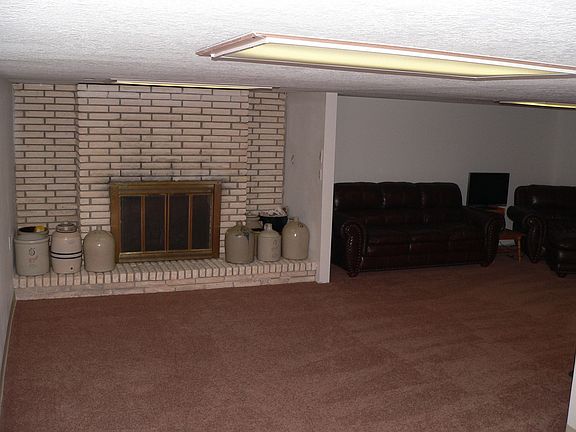 family room in basement