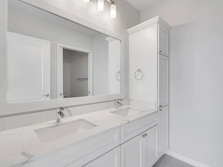 Dual sinks in our town homes offer ample space for your daily routine.