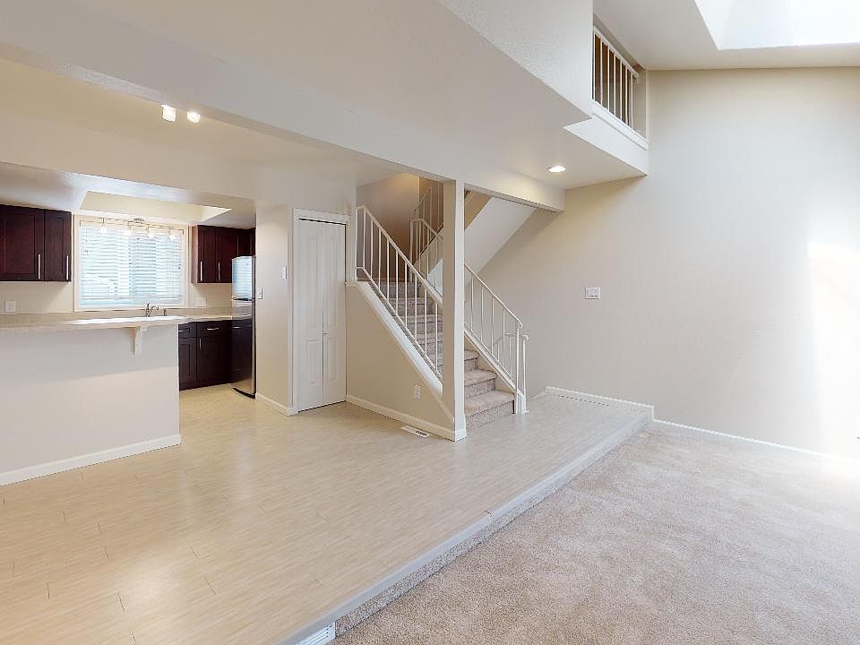 Main floor kitchen, dining and living area
