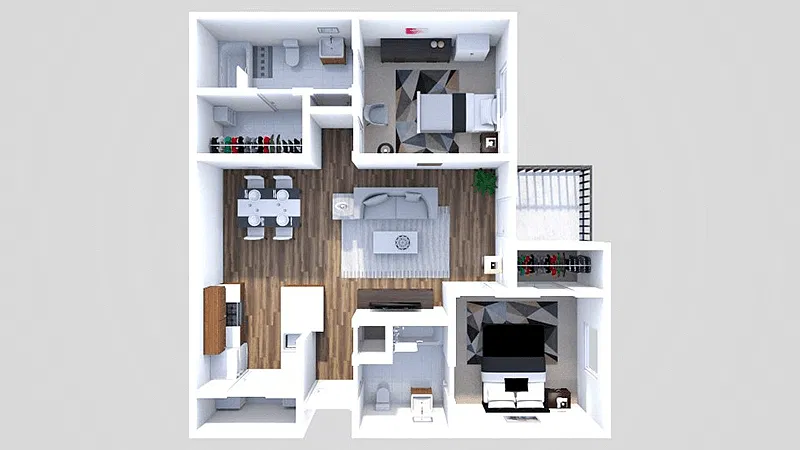 Floor plan 2 Bedroom 2 Bathroom