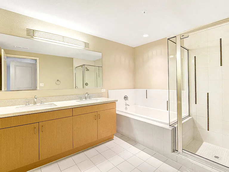 Separate walk-in showers available in select homes
