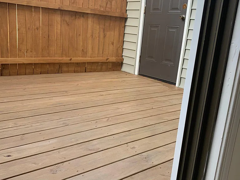 Private Deck with Storage Unit