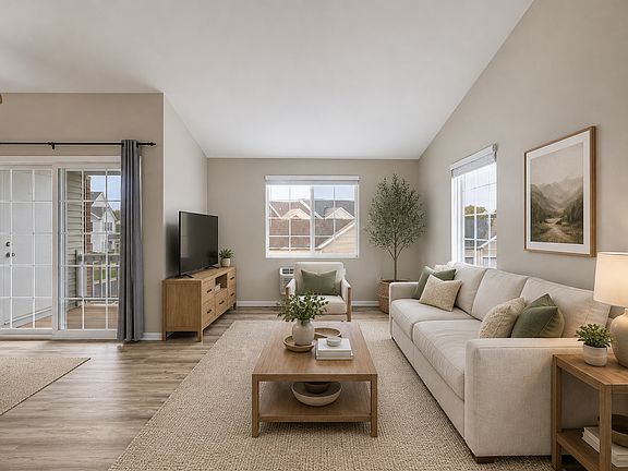 Virtually staged. Living room.