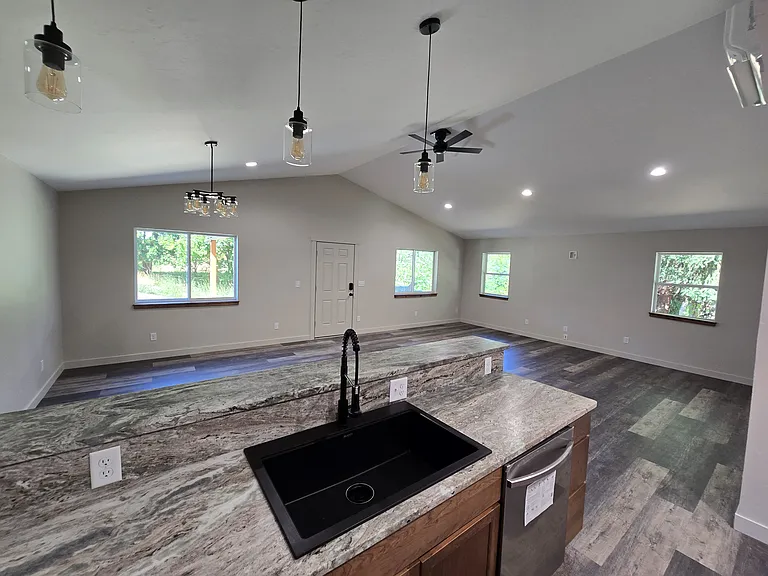 Living room and dining room, with mini split
