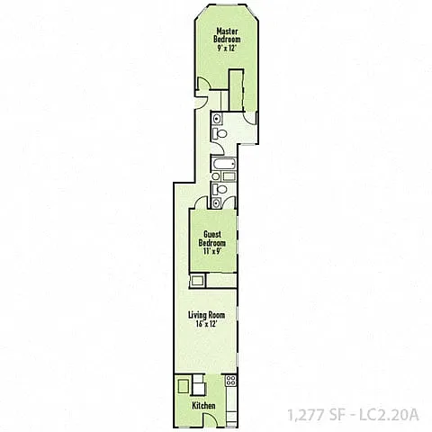 Floor plan Two Bedroom A