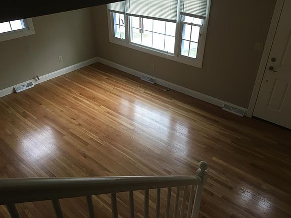 hardwood floors in living room on 1st floor