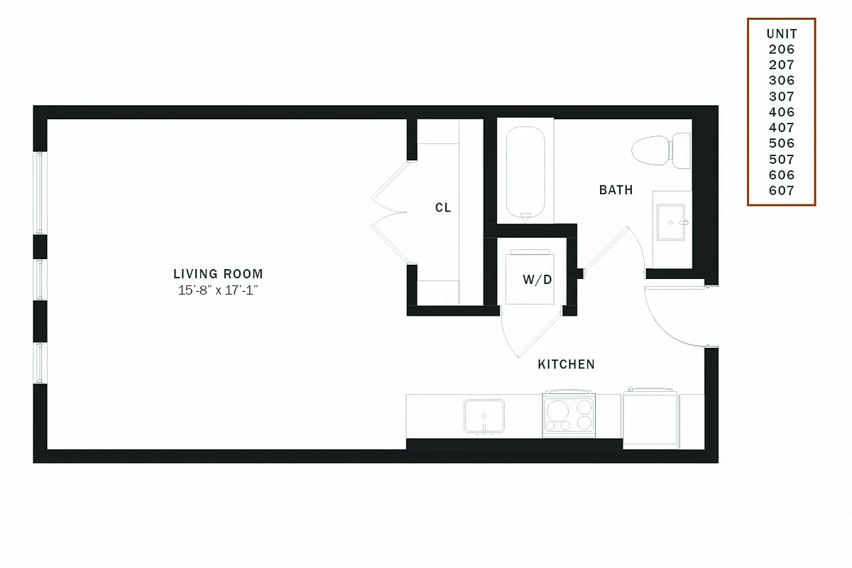 Floor plan Coen Studio S1